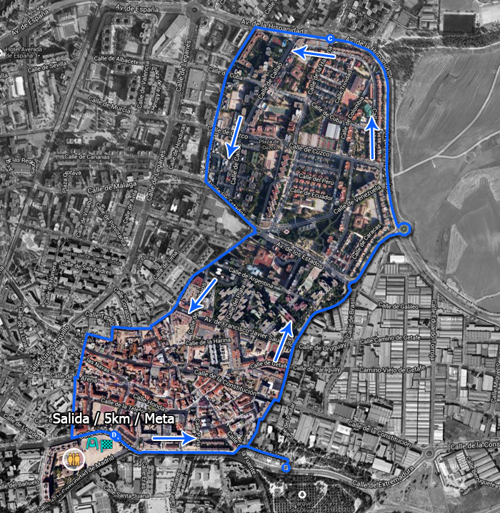 Recorrido 6ª Carrera por la Paz