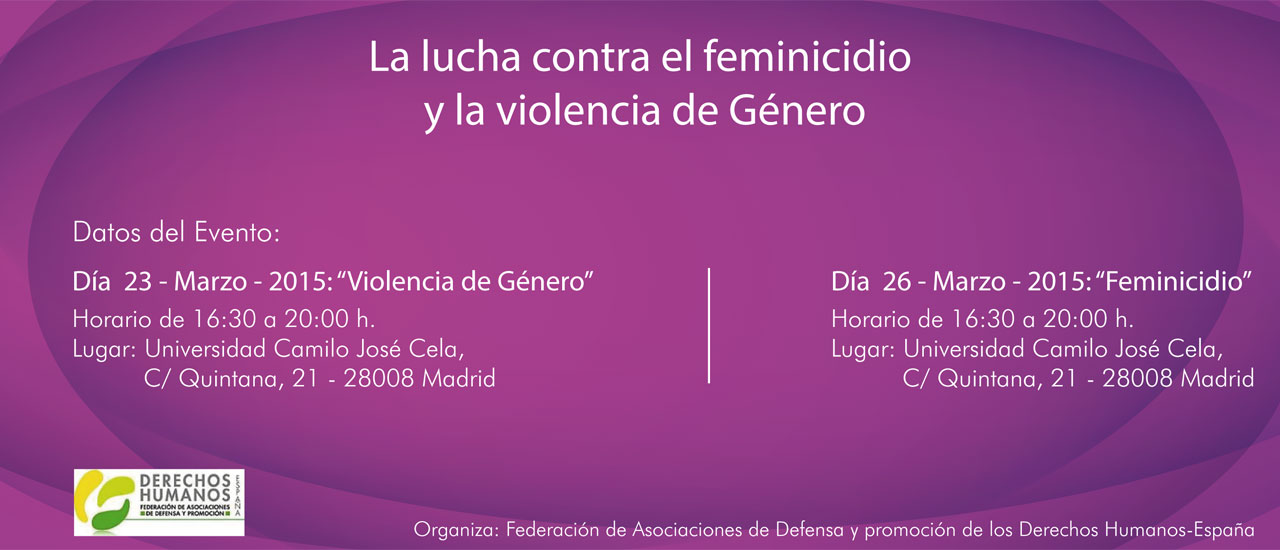 Encuentro “La lucha contra el feminicidio y la violencia de Género”