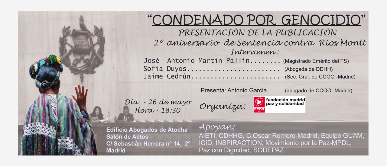 Presentación del libro “Condenado por genocidio”