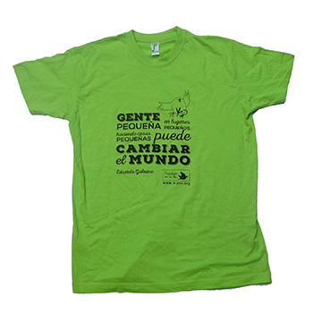 Camiseta Movimiento por la Paz Hombre Verde
