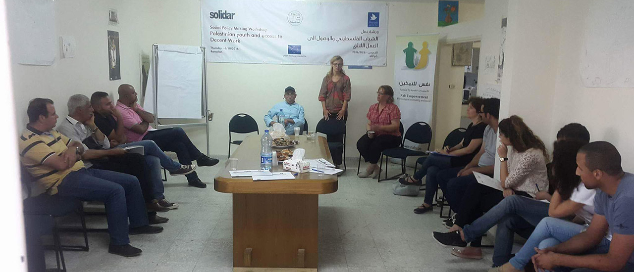 Project leads the way in analyzing the challenges for youth access to Decent Work in Palestine