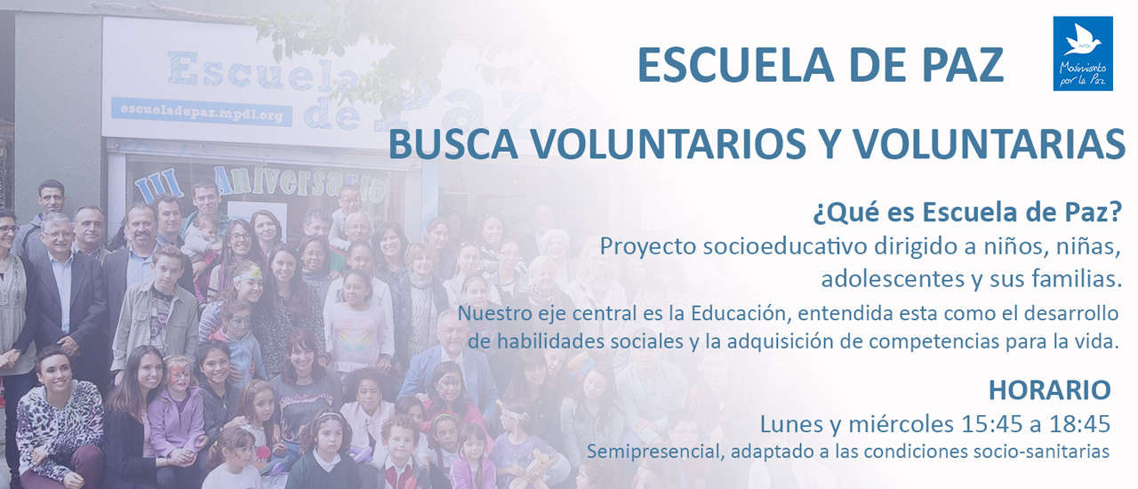 Oferta de voluntariado - Escuela de Paz