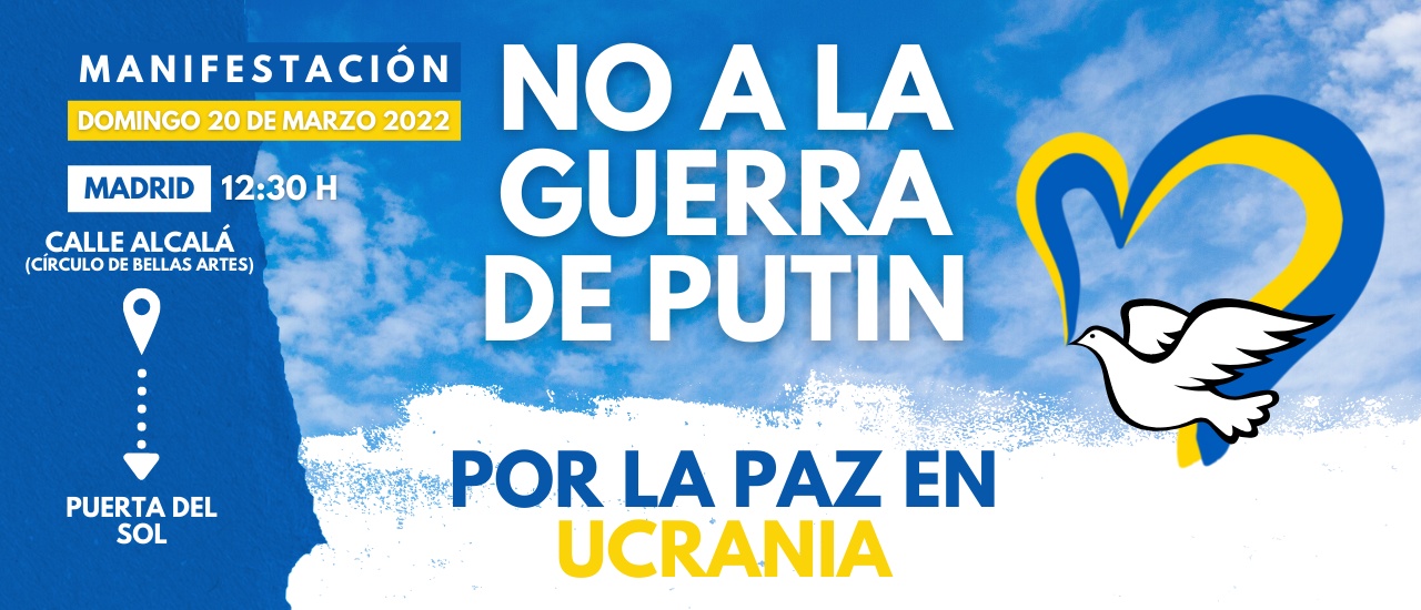 Manifestación 'No a la guerra de Putin' en Madrid
