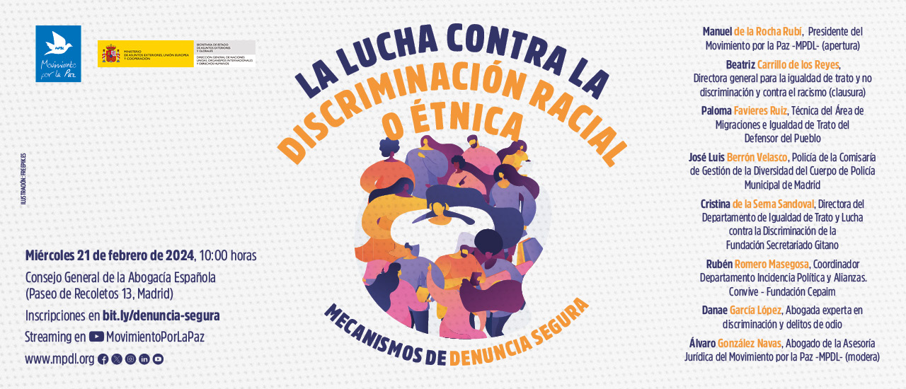 Jornada ‘La lucha contra la discriminación racial o étnica. Mecanismos de denuncia segura’
